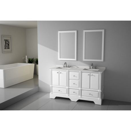 Virta 60 Inch Charm Floor Mount Double Sink Vanity