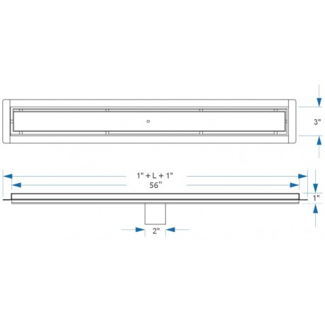 Virta Linear Drain Tile Flange
