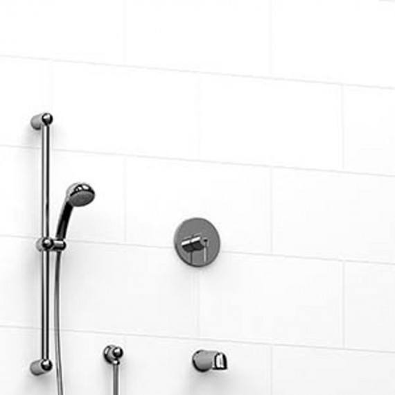 Riobel KIT1223FM 0.5 2-way Type TP thermostaticpressure balance coaxial system with spout and hand shower rail