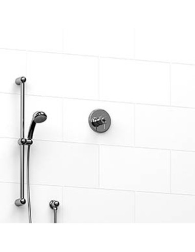 Riobel KIT123AT 0.5 2-way Type TP thermostaticpressure balance coaxial system with hand shower rail
