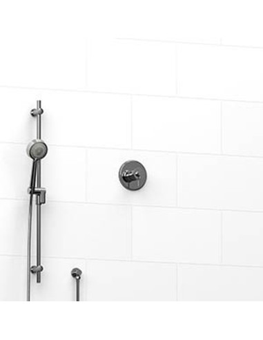 Riobel KIT123ATOP 0.5 2-way Type TP thermostaticpressure balance coaxial system with hand shower rail