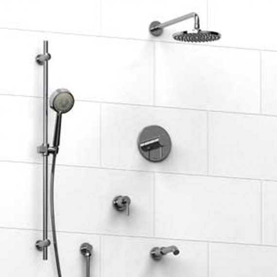 Riobel Pallace KIT1343PATML Type TP thermostaticpressure balance 0.5 coaxial system with hand shower rail shower head tub spout 