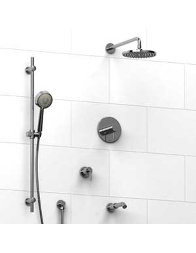 Riobel Pallace KIT1343PATML Type TP thermostaticpressure balance 0.5 coaxial system with hand shower rail shower head tub spout 