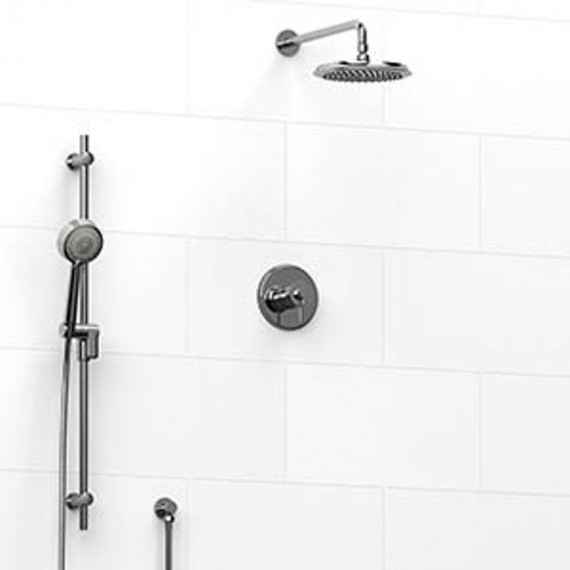 Riobel KIT323ATOP Type TP thermostaticpressure balance 0.5 coaxial 2-way system with hand shower and shower head