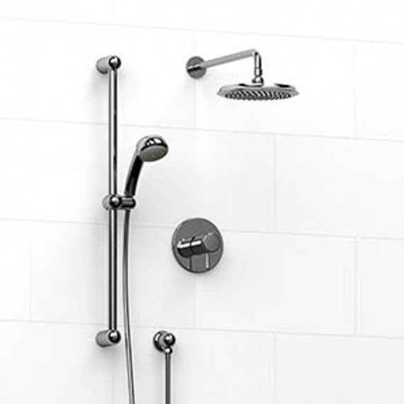Riobel KIT323FI Type TP thermostaticpressure balance 0.5 coaxial 2-way system with hand shower and shower head