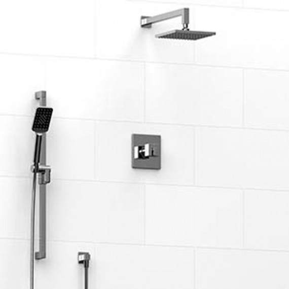 Riobel KIT323KSTQ Type TP thermostaticpressure balance 0.5 coaxial 2-way system with hand shower and shower head