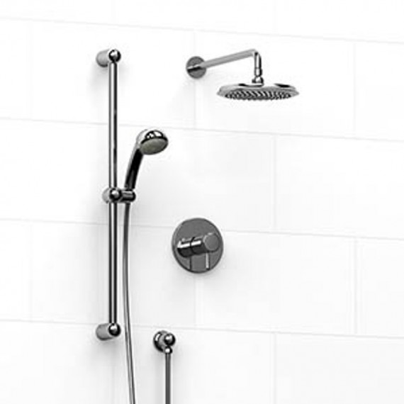 Riobel KIT323MA Type TP thermostaticpressure balance 0.5 coaxial 2-way system with hand shower and shower head