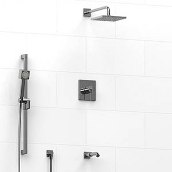 Riobel KIT3245 Type TP thermostaticpressure balance 0.5 coaxial 3-way system with hand shower rail shower head and spout