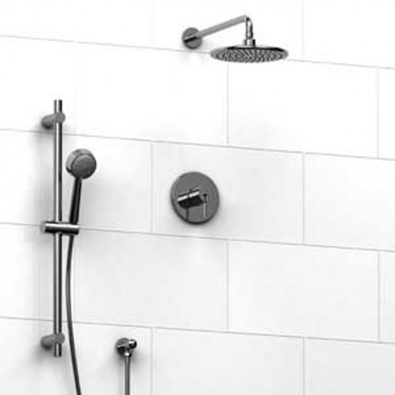 Riobel KIT343 Type TP thermostaticpressure balance 0.5 coaxial system with hand shower rail and shower head