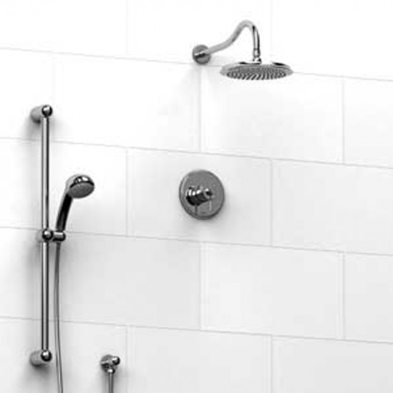 Riobel KIT343AT Type TP thermostaticpressure balance 0.5 coaxial system with hand shower rail and shower head