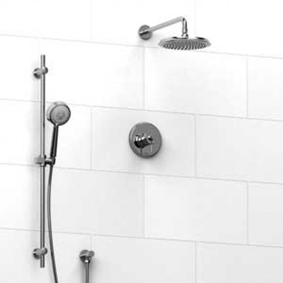 Riobel KIT343ATOP Type TP thermostaticpressure balance 0.5 coaxial system with hand shower rail and shower head