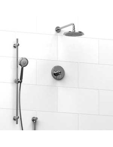 Riobel KIT343ATOP Type TP thermostaticpressure balance 0.5 coaxial system with hand shower rail and shower head