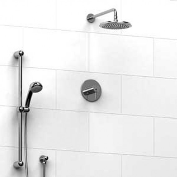 Riobel KIT343CS Type TP thermostaticpressure balance 0.5 coaxial system with hand shower rail and shower head