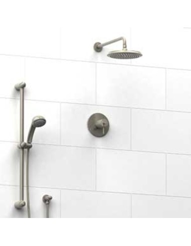Riobel KIT343CS Type TP thermostaticpressure balance 0.5 coaxial system with hand shower rail and shower head