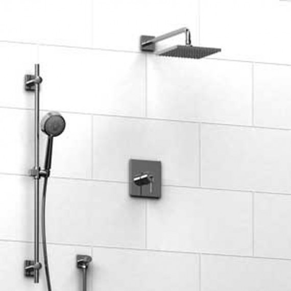 Riobel KIT343CSTQ Type TP thermostaticpressure balance 0.5 coaxial system with hand shower rail and shower head