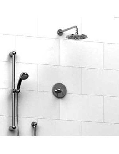 Riobel KIT343FM Type TP thermostaticpressure balance 0.5 coaxial system with hand shower rail and shower head