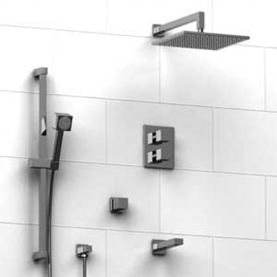 Riobel KIT6042 Type TP thermostaticpressure balance 0.5 system with hand shower rail shower head and spout
