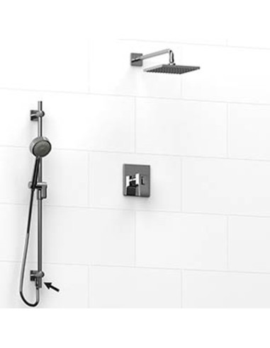 Riobel Zendo KIT6323ZOTQ Type TP thermostaticpressure balance 0.5 coaxial 2-way system hand shower rail with built-in elbow supp