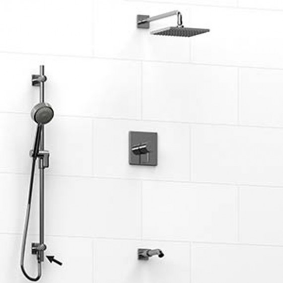 Riobel Pallace KIT6445PATQ Type TP thermostaticpressure balance 0.5 coaxial 3-way system hand shower rail with built-in elbow su