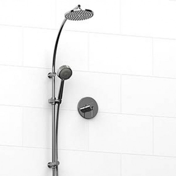 Riobel KIT923CSTM DUO system: Type TP thermostaticpressure balance 0.5coaxial 2-way system with hand shower rail and shower head