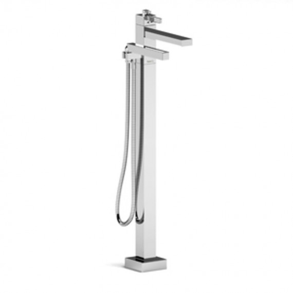 Riobel TMZ39 2-way Type T thermostatic coaxial floor-mount tub filler with hand shower trim