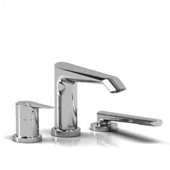 Riobel Venty TVY10 3-piece deck-mount tub filler with hand shower trim