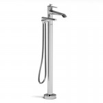Riobel Venty TVY39 2-way Type T thermostatic coaxial floor-mount tub filler with hand shower trim (Without Rough-in)