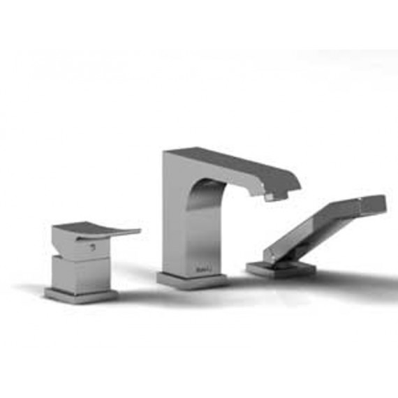 Riobel Zendo TZO10 3-piece deck-mount tub filler with hand shower trim