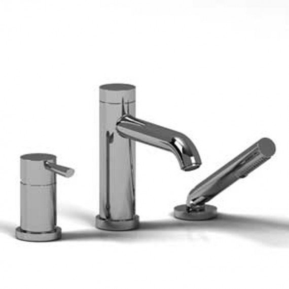 Riobel VS16 3-piece Type P pressure balance deck-mount tub filler with hand shower