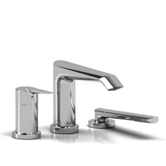 Riobel Venty VY16 3-piece Type P pressure balance deck-mount tub filler with hand shower