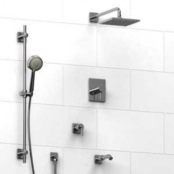Riobel Pallace KIT1343PATQ Type TP thermostaticpressure balance 0.5 coaxial system with hand shower rail shower head tub spout a