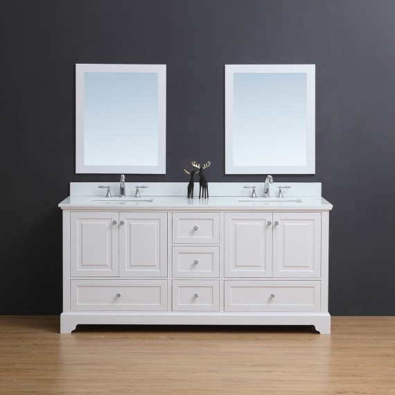 Virta 72 Inch Dalia Floor Mount Double Sink Vanity