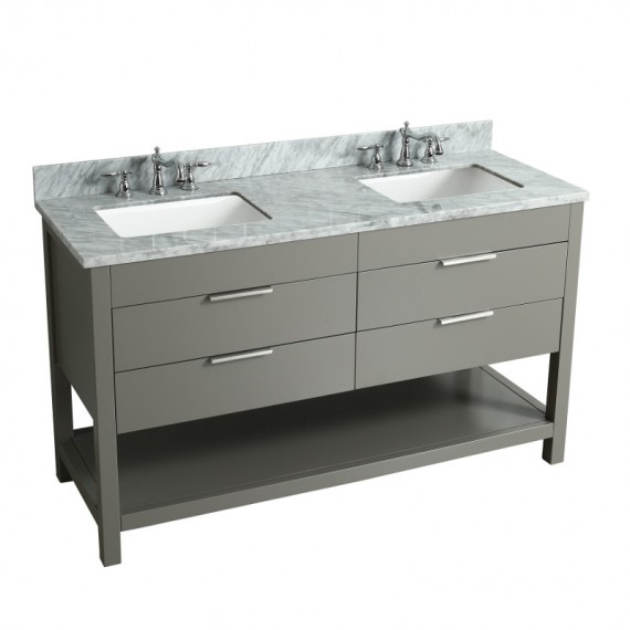 Virta 60 Inch Breeze Floor Mount Double Sink...