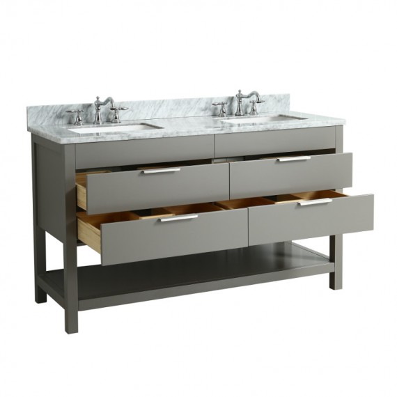 Virta 60 Inch Breeze Floor Mount Double Sink...