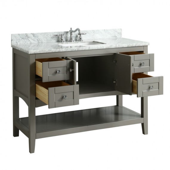 Virta 48 Inch Sirena Floor Mount Single Sink...