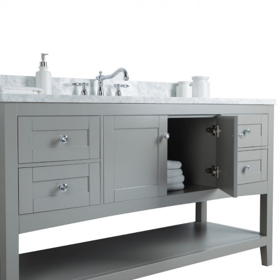 Virta 60 Inch Sirena Floor Mount Single Sink...
