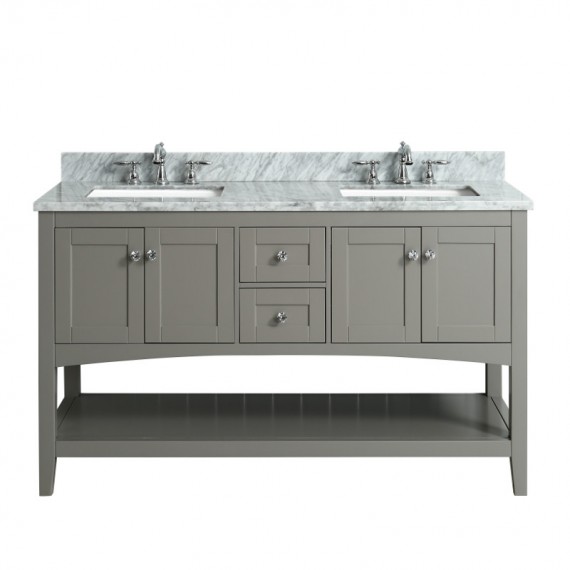 Virta 60 Inch Sirena Floor Mount Double Sink Vanity