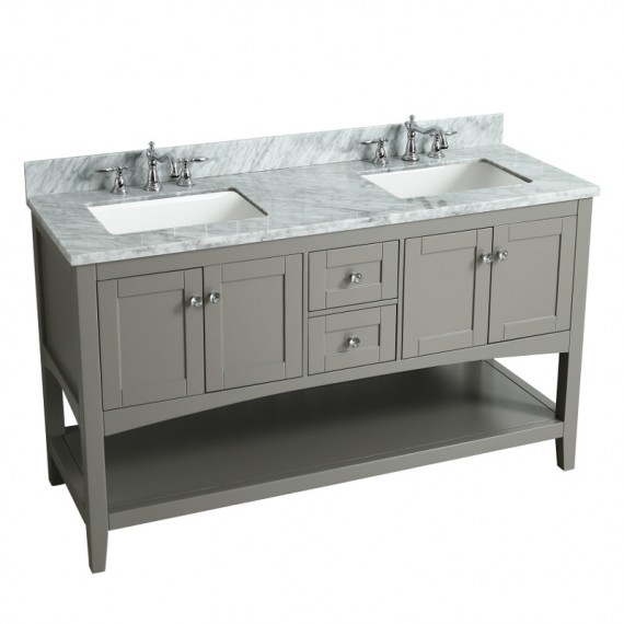 Virta 60 Inch Sirena Floor Mount Double Sink...