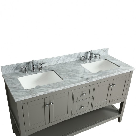 Virta 60 Inch Sirena Floor Mount Double Sink...