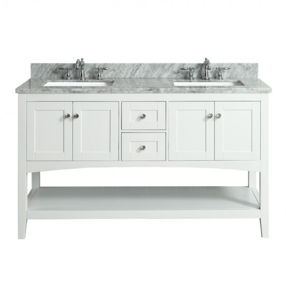 Virta 60 Inch Sirena Floor Mount Double Sink Vanity