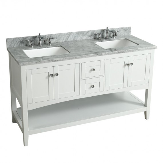 Virta 60 Inch Sirena Floor Mount Double Sink...