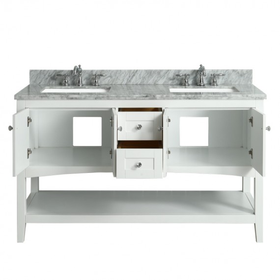 Virta 60 Inch Sirena Floor Mount Double Sink...