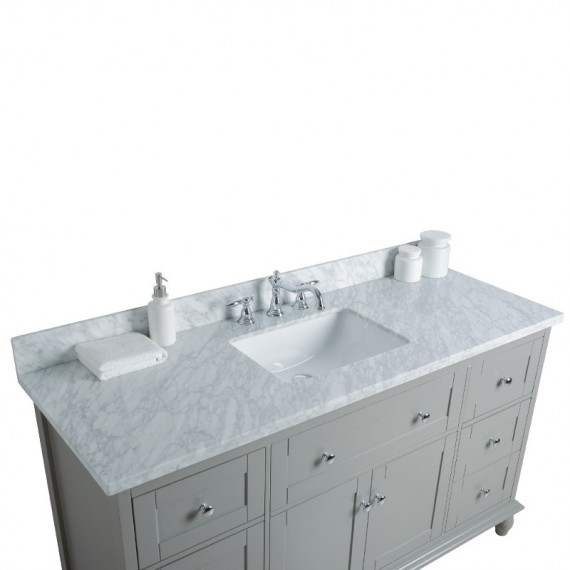 Virta 60 Inch Yasmine Floor Mount Single Sink...