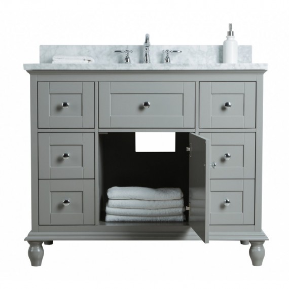 Virta 42 Inch Yasmine Floor Mount Single Sink...