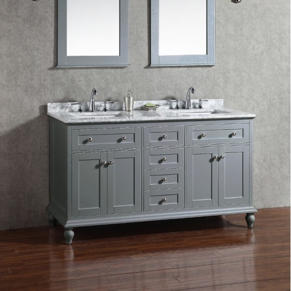 Virta 60 Inch Yasmine Floor Mount Double Sink...