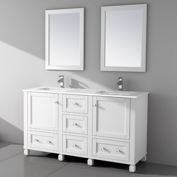 Virta 60 Inch Hampton Floor Mount Double Sink Vanity