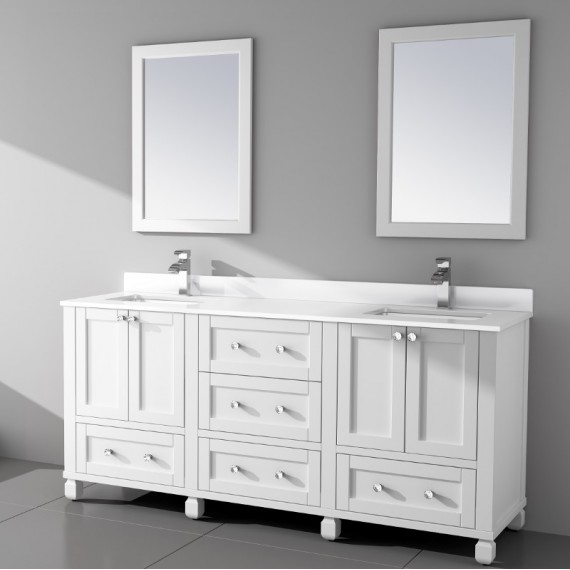 Virta 72 Inch Hampton Floor Mount Double Sink Vanity