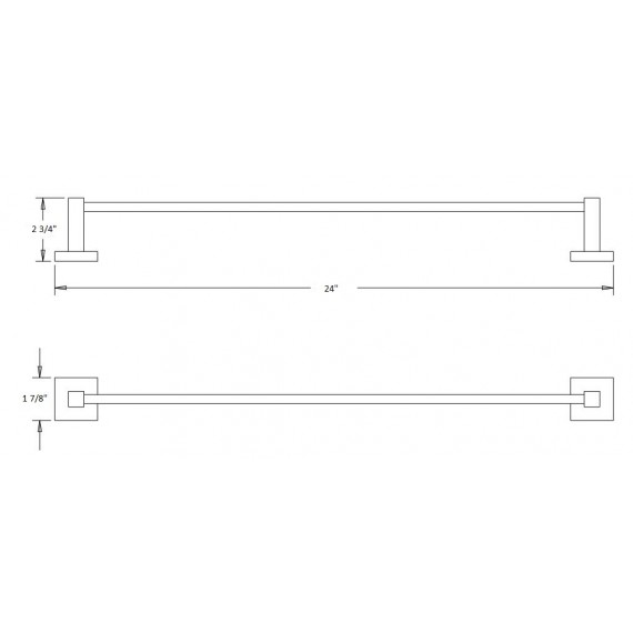 Virta Zenith 24 Inch Single Towel Bar