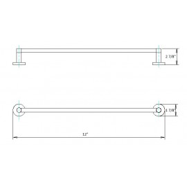 Virta DAPHNE 12 Inch Single Towel Bar 2