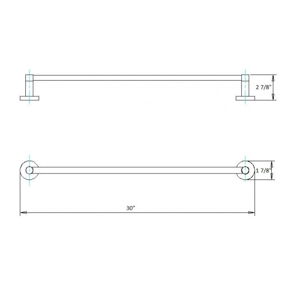 Virta DAPHNE 30 Inch Single Towel Bar